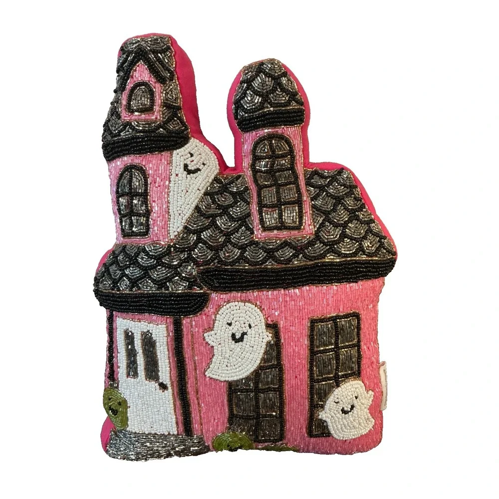 Halloween Ghost Haunted House Accent Pillows Set of 2 Cupcakes & Cashmere Brand